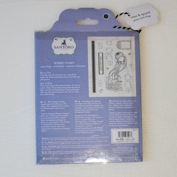 Santoro London Gorjuss Girl Rubber Stamps Dear Alice 12 pieces - Picture 2 of 3